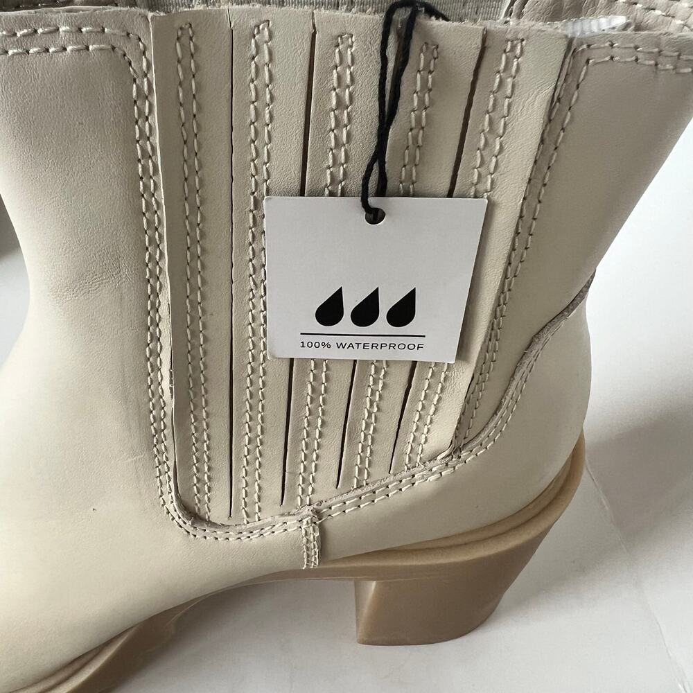 Dolce Vita Caster H2O Platform Lug Sole Leather Ankle Heel Boots Women Size 11 - Picture 7 of 11
